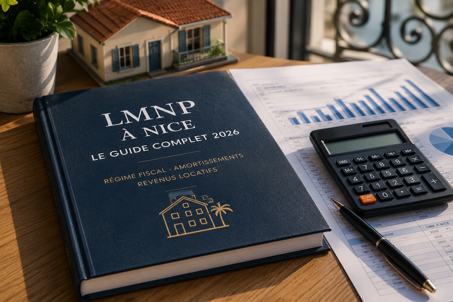 LMNP à Nice, le guide complet 2026 — ouvrage sur le régime fiscal LMNP, calculatrice et documents de revenus locatifs